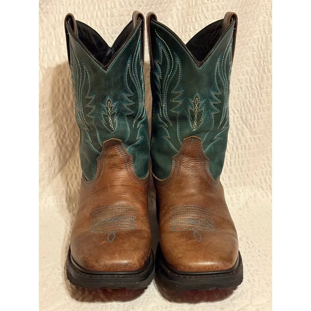 JB Dillon Reserve Men’s Leather Cowboy Western Work Boots Size 8.5EE Mexican
